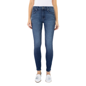 Fidelity Denim Jeans Sola Mid Rise Ankle Size 28 Wash Winston Blue Skinny Jeans